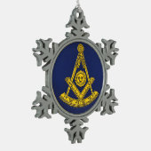 Früher Master Freemason Square und Compass Masonic Schneeflocken Zinn-Ornament (Links)