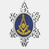 Früher Master Freemason Square und Compass Masonic Schneeflocken Zinn-Ornament (Rechts)