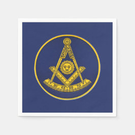 Früher Master Freemason Square und Compass Masonic Serviette