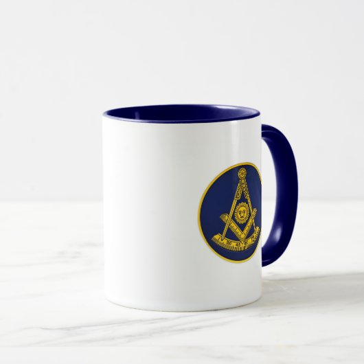Früher Master Freemason Square und Compass Masonic Tasse (VorderseiteRechts)
