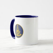 Früher Master Freemason Square und Compass Masonic Tasse (Vorderseite Links)