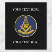 Früher Master Freemason Square und Compass Masonic Weinetikett (Einzelnes Label)