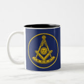 Früher Master Freemason Square und Compass Masonic Zweifarbige Tasse (Links)