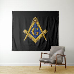 Früher Master Freemasony Freemasons Masonic Lodge Wandteppich