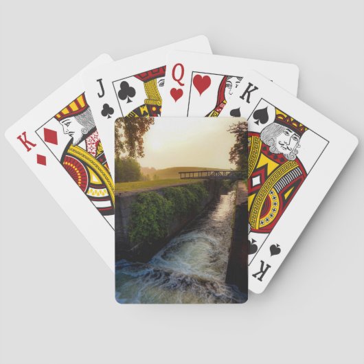 Früher Morgen an den fünf Mähdreschern Spielkarten (Rückseite)