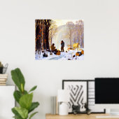 Früher Morgen im Wald Poster (Heimbüro)