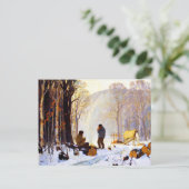 Früher Morgen im Wald Postkarte (Stehend Vorderseite)