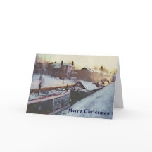 Früher Morgen Weihnachtennarrowboats