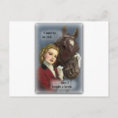 Früher reich, ein Pferd gekauft Postkarte (Vorderseite)