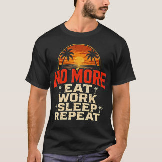Früher Ruhestand Tropischer Sonnenuntergang Urlaub T-Shirt