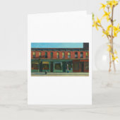 Früher Sonntagmorgen - Edward Hopper Karte (Gelbe Blume)