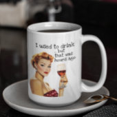 Früher trinke ich sarkastische Hausfrau-Retro Kaffeetasse