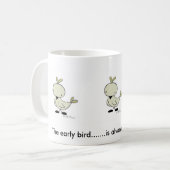 Früher Vogel-niedlichste Tasse (Vorderseite Links)