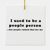 Früher war ich ein Mensch.. Keramikornament (Rückseite)