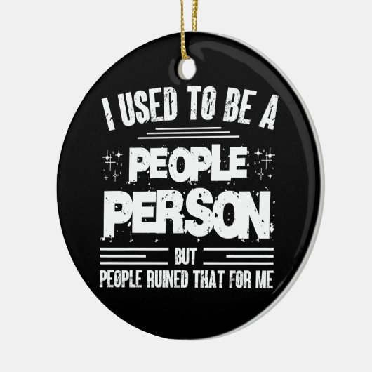 Früher war ich ein sozial bekannter Mensch Keramik Ornament (Links)