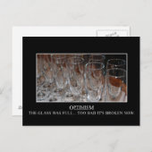 Früher war mein Glas voll Postkarte (Vorne/Hinten)
