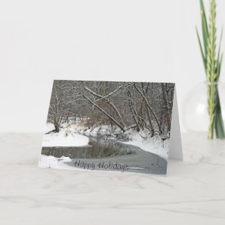 Früher Winter an versteinernden Frühlingen Feiertagskarte