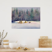 FRÜHER WINTER TIPI CAMP by SHARON SHARPE Poster (Küche)