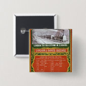 Früher Zeitplan für das London zu Dover-Eisenbahn Button (Vorne & Hinten)