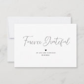 FRÜHERE GRATEFUL | elegante Hochzeit Dankeschön Ka Dankeskarte (Vorderseite)