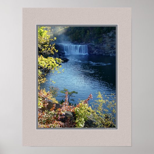 Früherer Herbst bei Cumberland Falls, Kentucky Poster (Vorne)