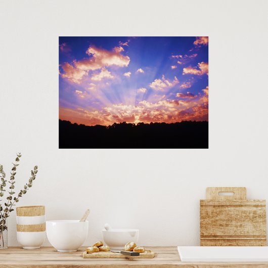 Früherer Sonnenaufgang Poster (Küche)