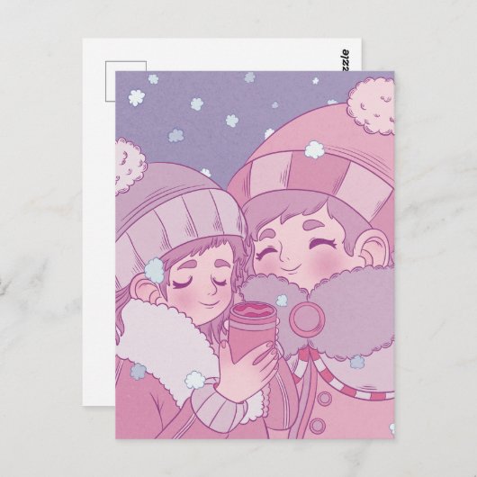 Früherer Winter Postkarte (Vorne/Hinten)