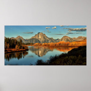 Früheres Licht in Wyomoming an der Oxbow Bend Poster