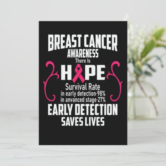 Früherkennung Rette Brustkrebsvorausschauungen Save The Date (Stehend Vorderseite)