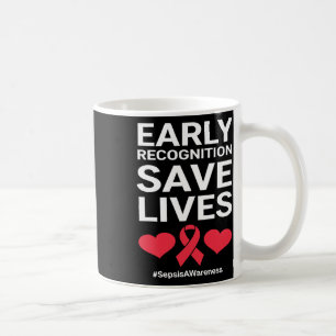 Früherkennung rettet Leben Sepsis und Blutkrebs Kaffeetasse