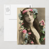 Frühes Blumenkind Postkarte (Vorne/Hinten)