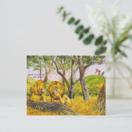 frühes Essen Postkarte (Stehend Vorderseite)