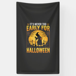 Frühes Halloween-Hexen-Friedhof-Vintage-Design Banner