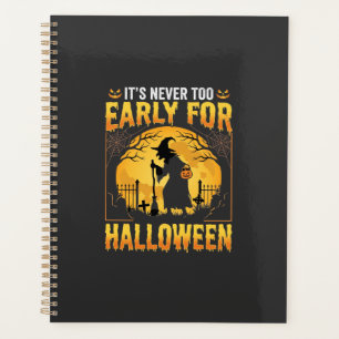Frühes Halloween-Hexen-Friedhof-Vintage-Design Planer