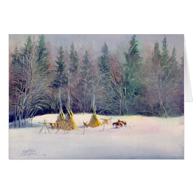 FRÜHES WINTERtipi-LAGER durch SHARON SHARPE (Vorderseite (Horizontal))