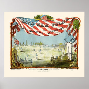 Frühester Baseball-Druck Poster