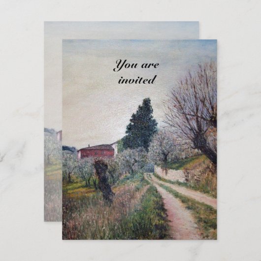 FRÜHESTSPRING IN DER Toskana Einladung (Vorne/Hinten)