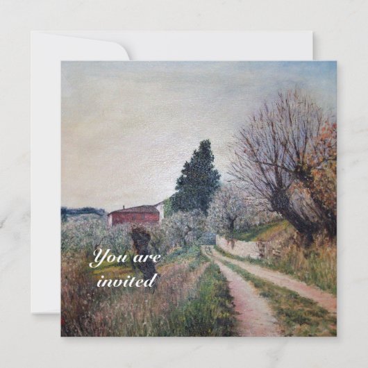 FRÜHESTSPRING IN TUSKANISCHEM Gold Einladung (Vorderseite)