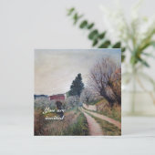 FRÜHESTSPRING IN TUSKANISCHEM Gold Einladung (Stehend Vorderseite)