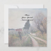 FRÜHESTSPRING IN TUSKANISCHEM Gold Einladung (Rückseite)