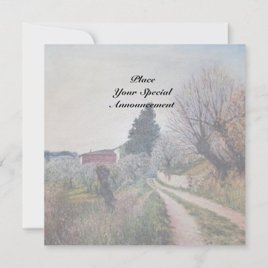 FRÜHESTSPRING IN TUSKANISCHEM Gold Einladung (Rückseite)