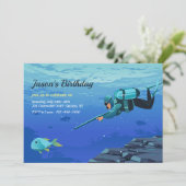 Frühfischerei Einladung zum Geburtstag (Stehend Vorderseite)