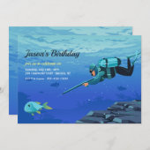 Frühfischerei Einladung zum Geburtstag (Vorne/Hinten)