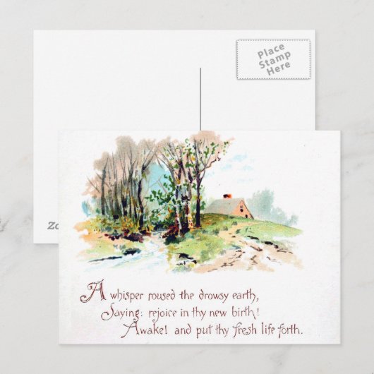 FrühGedicht Postkarte (Vorne/Hinten)