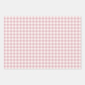Frühherbst Klassisches Gingham | Gedämpfte Rose Geschenkpapier Set (Vorderseite)