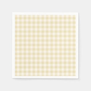 Frühherbst Klassisches Gingham Goldenes Weizen Serviette