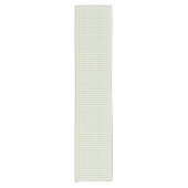 Frühherbst Klassisches Gingham | Sanftes Olive Kurzer Tischläufer (Vorderseite)