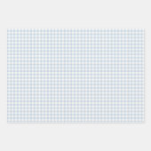 Frühherbst Klassisches Gingham | Staubblau Geschenkpapier Set (Vorderseite 2)