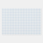 Frühherbst Klassisches Gingham | Staubblau Geschenkpapier Set (Vorderseite)