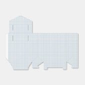 Frühherbst Klassisches Gingham | Staubblau Geschenkschachtel (Ungefaltet)